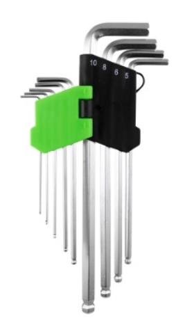 Ključevi imbus dugi sa glavom 1,5-10  mm na plastičnom nosaču 9/1 JBM